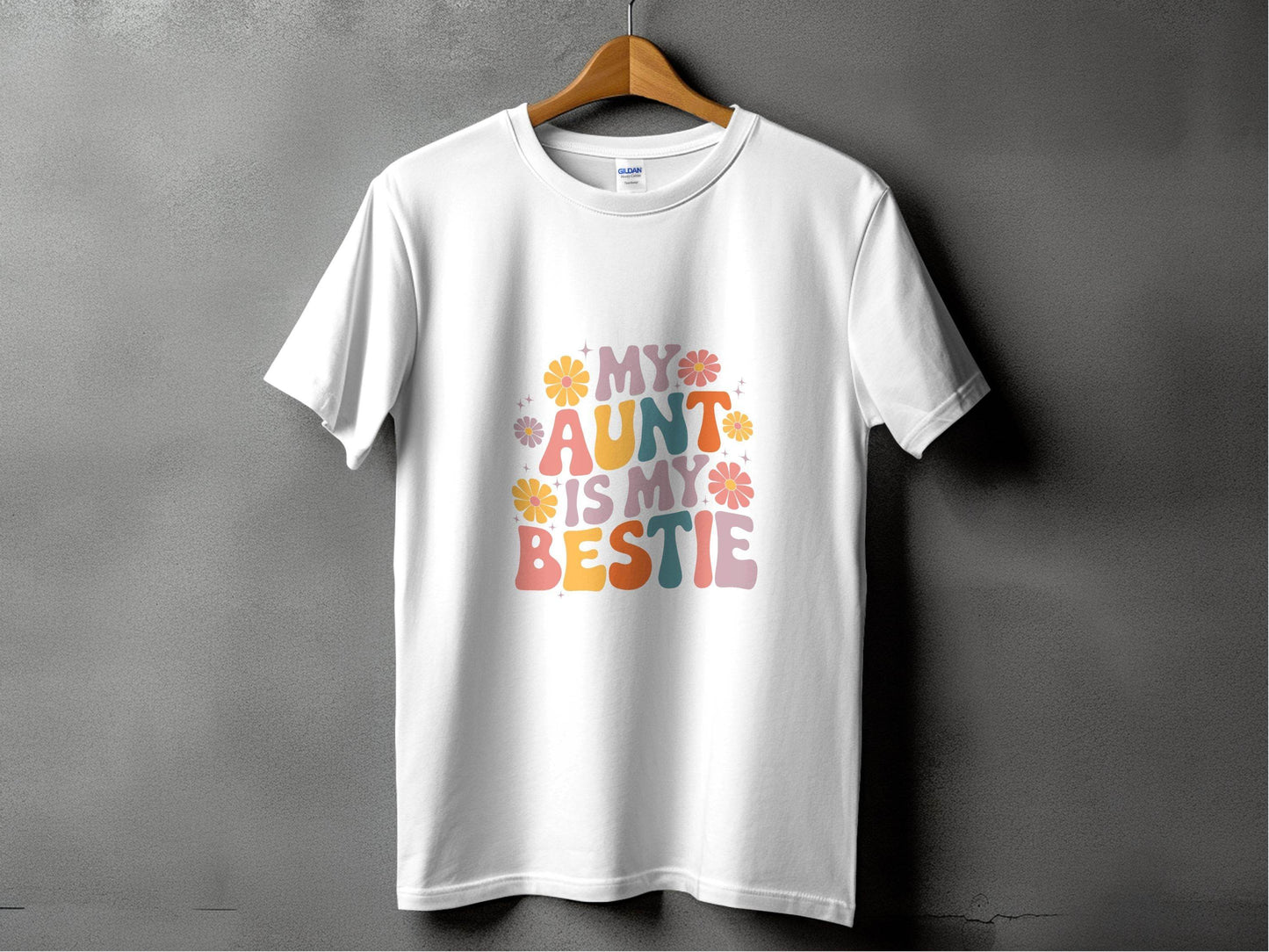 My Aunt is My Bestie Floral Design Graphic T-Shirt - Design & Vybe