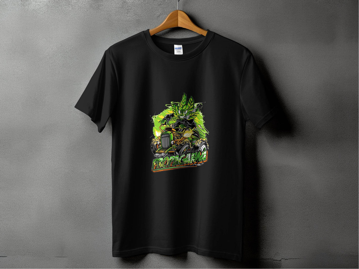 Propaganja Leaf Hot Rod Rider Graphic Print Design T-Shirt - Design & Vybe