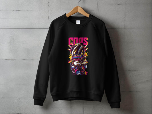 COPS Cartoon Character With Gun For Enthusiasts Hoodie - Design & Vybe