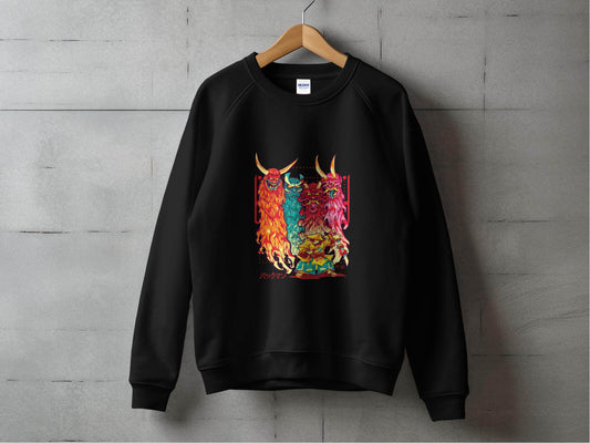 Samurai Versus Demons Graphic Novelty Unisex Sweater - Design & Vybe