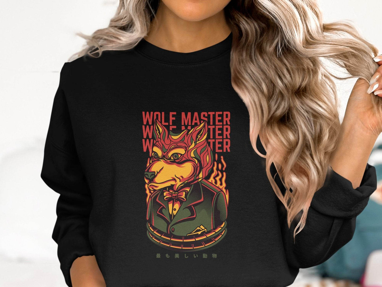 Wolf Master Illustration Artistic Apparel Design Sweater - Design & Vybe