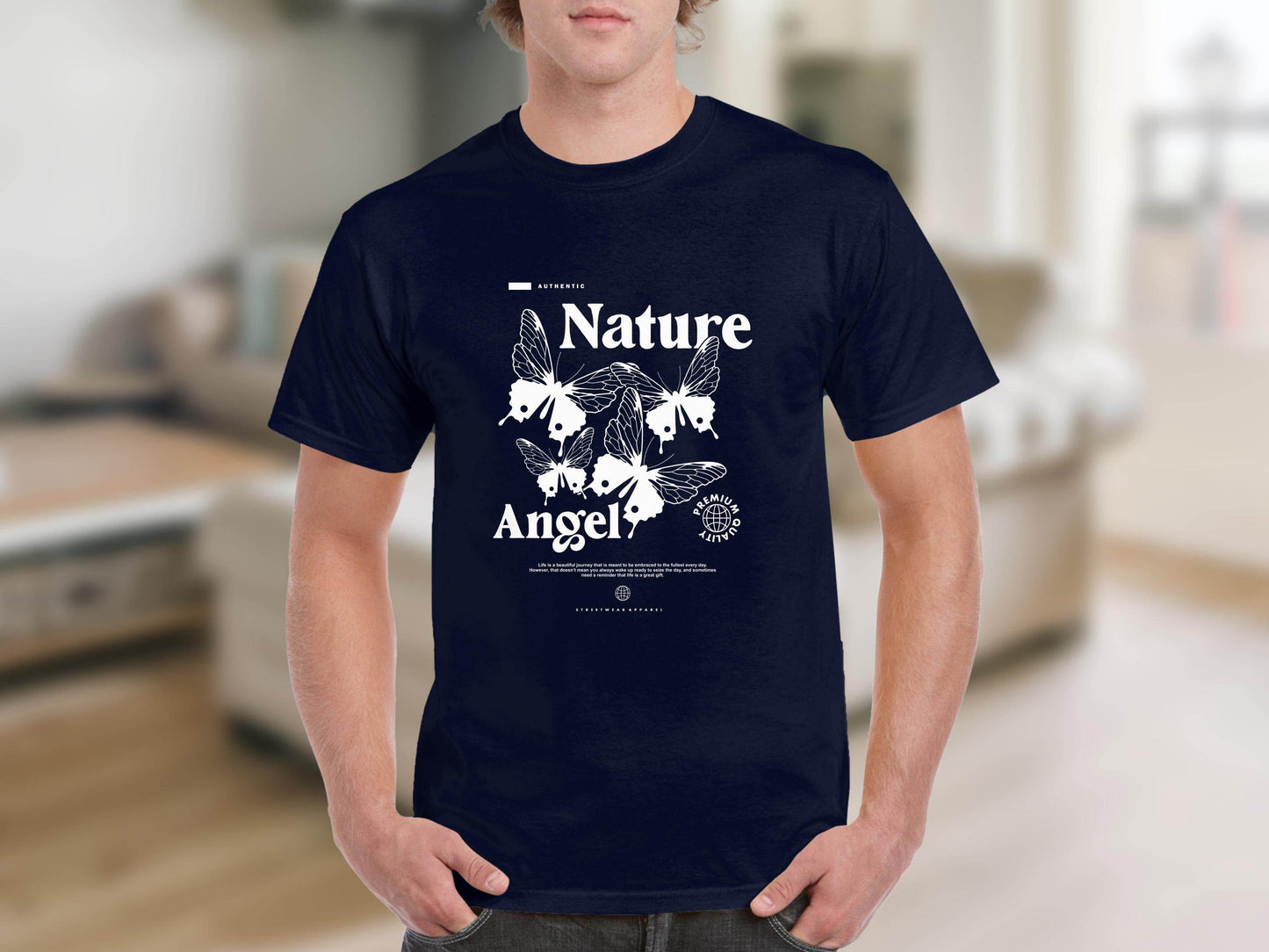 Authentic Nature Angel Graphic Novelty Stylish T-Shirt - Design & Vybe