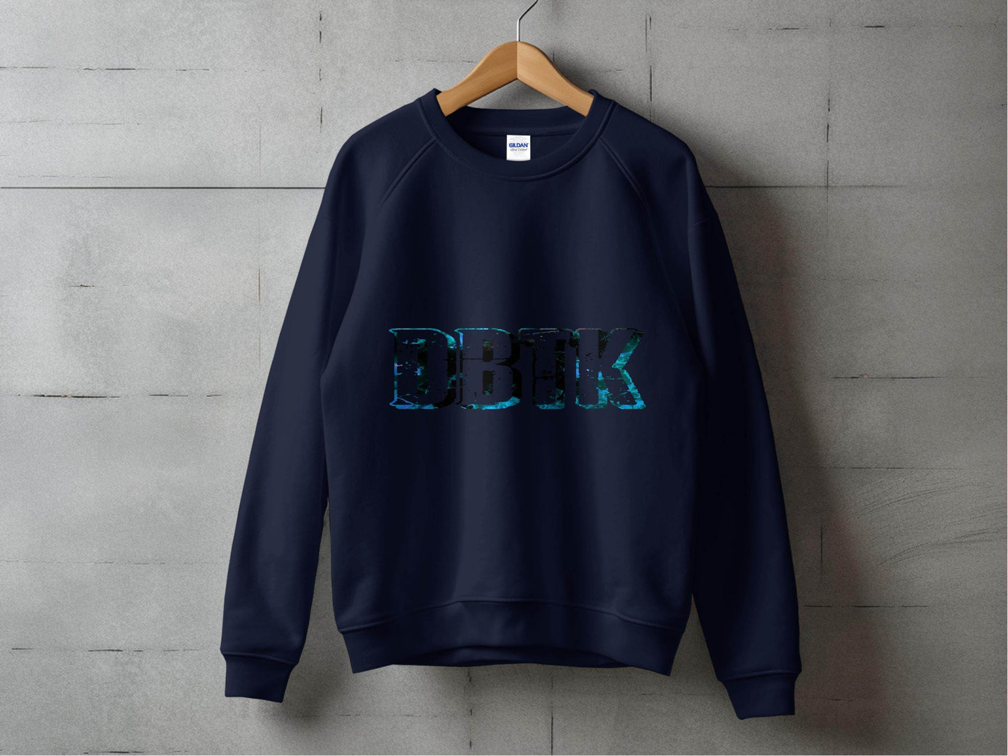 Blue Floral DBCK Letters Artistic Design Sweater - Design & Vybe