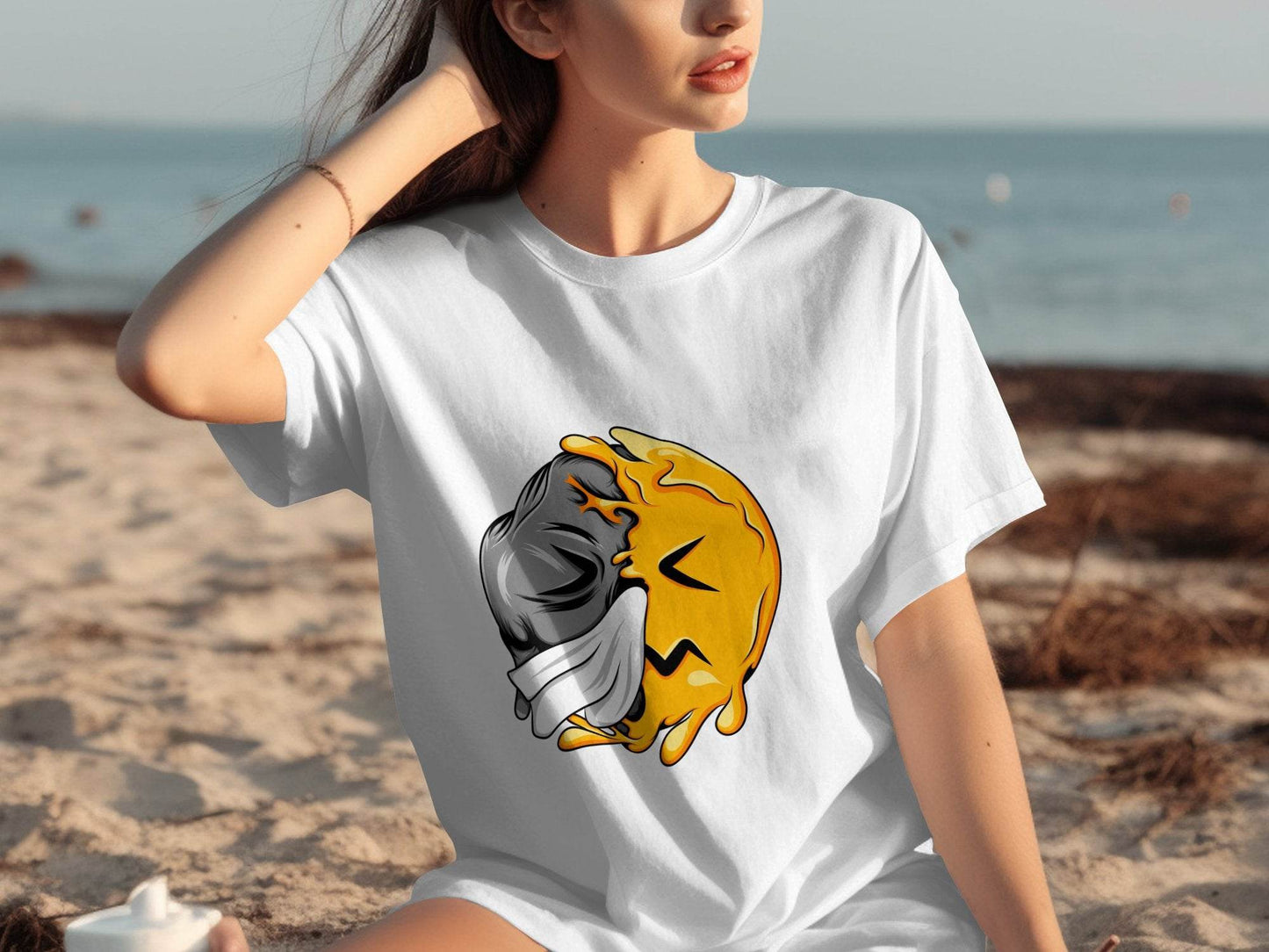 Abstract Art Smiley Design Graphic T-Shirt - Design & Vybe