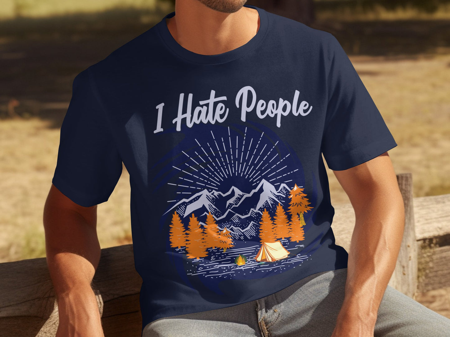 I Hate People Funny Camping Tee Shirt product type