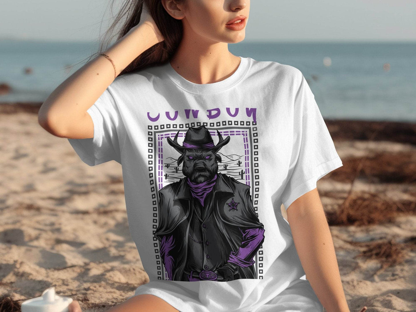 Warrior Cowboy With Attitude Graphic Apparel T-Shirt - Design & Vybe