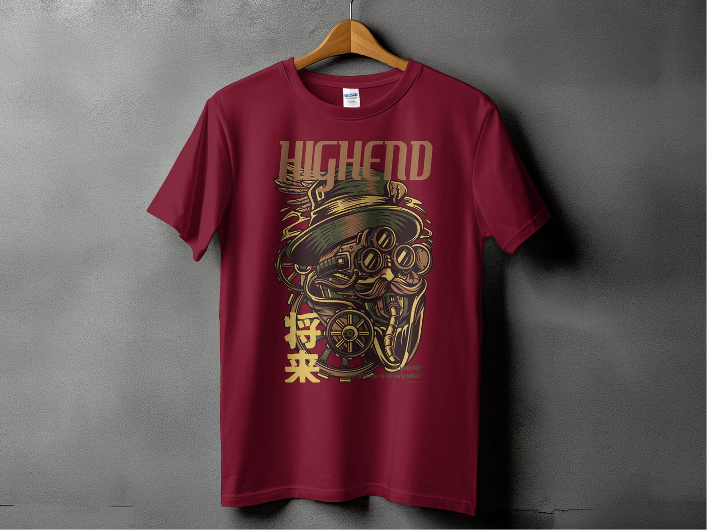 Highend Steampunk Character Illustration Print T-Shirt - Design & Vybe