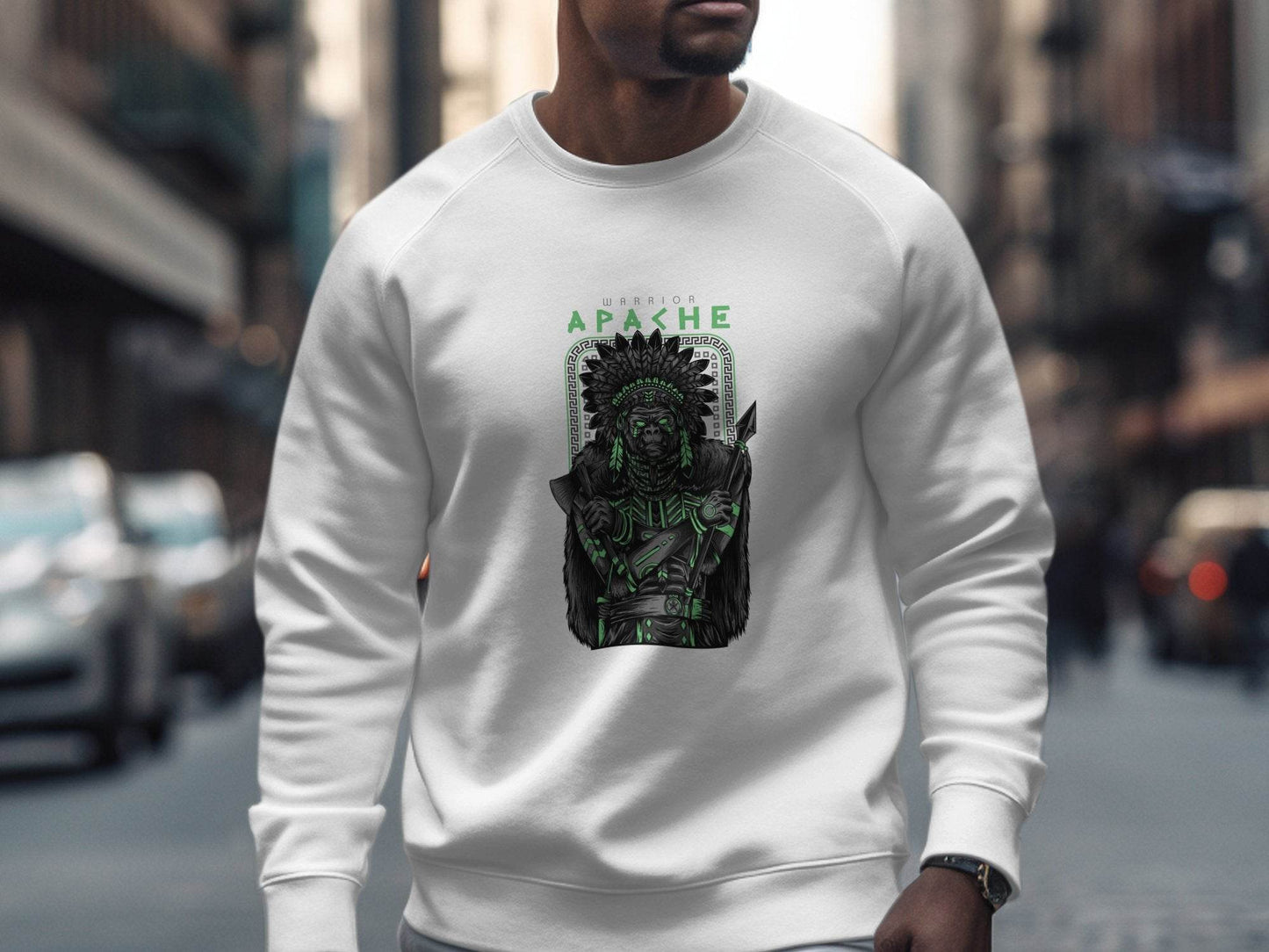 Warrior Apache Gorilla Illustration Artwork Graphic Sweater - Design & Vybe