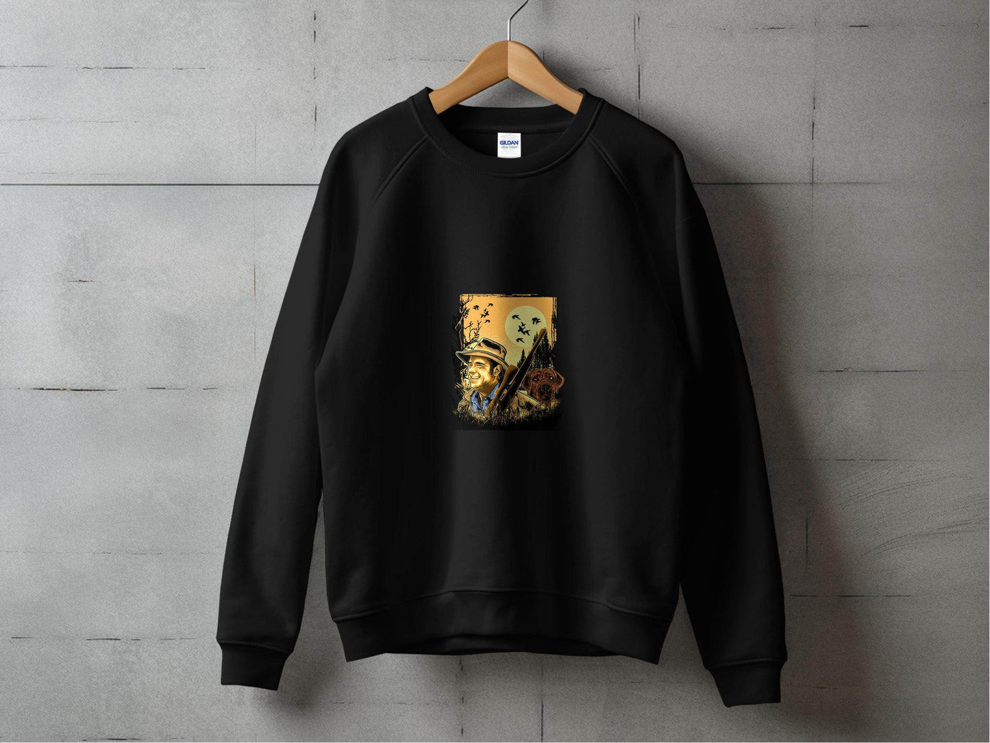 Hunter in the Wild with Loyal Dog Graphic Sweater - Design & Vybe