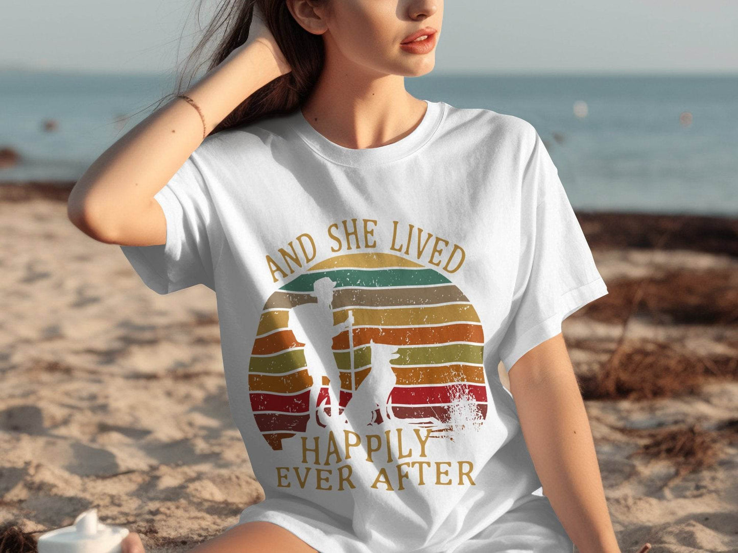 Hiking Dog And She Lived Happily Ever After T-Shirt - Design & Vybe