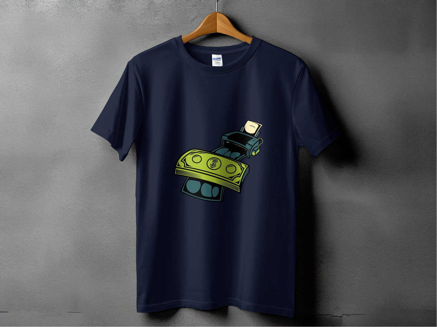 Eye-Catching Cash Printing Money Graphic T-Shirt - Design & Vybe