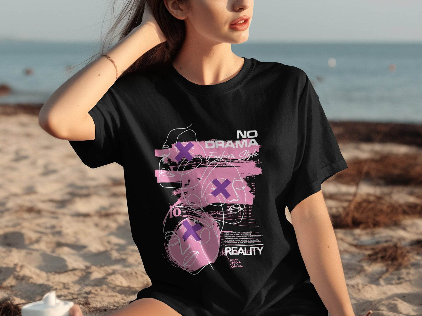 No Drama Fashion Style Reality Quote Abstract T-Shirt - Design & Vybe