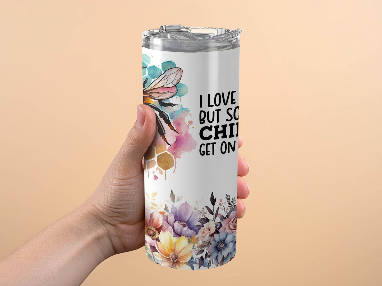 I Love God But Some Of His Children Floral Watercolor Funny Christian Tumbler - Design & Vybe