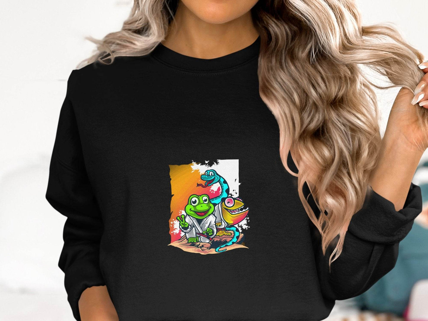 Animals in a Dojo Fighting Styles Illustration Sweater - Design & Vybe