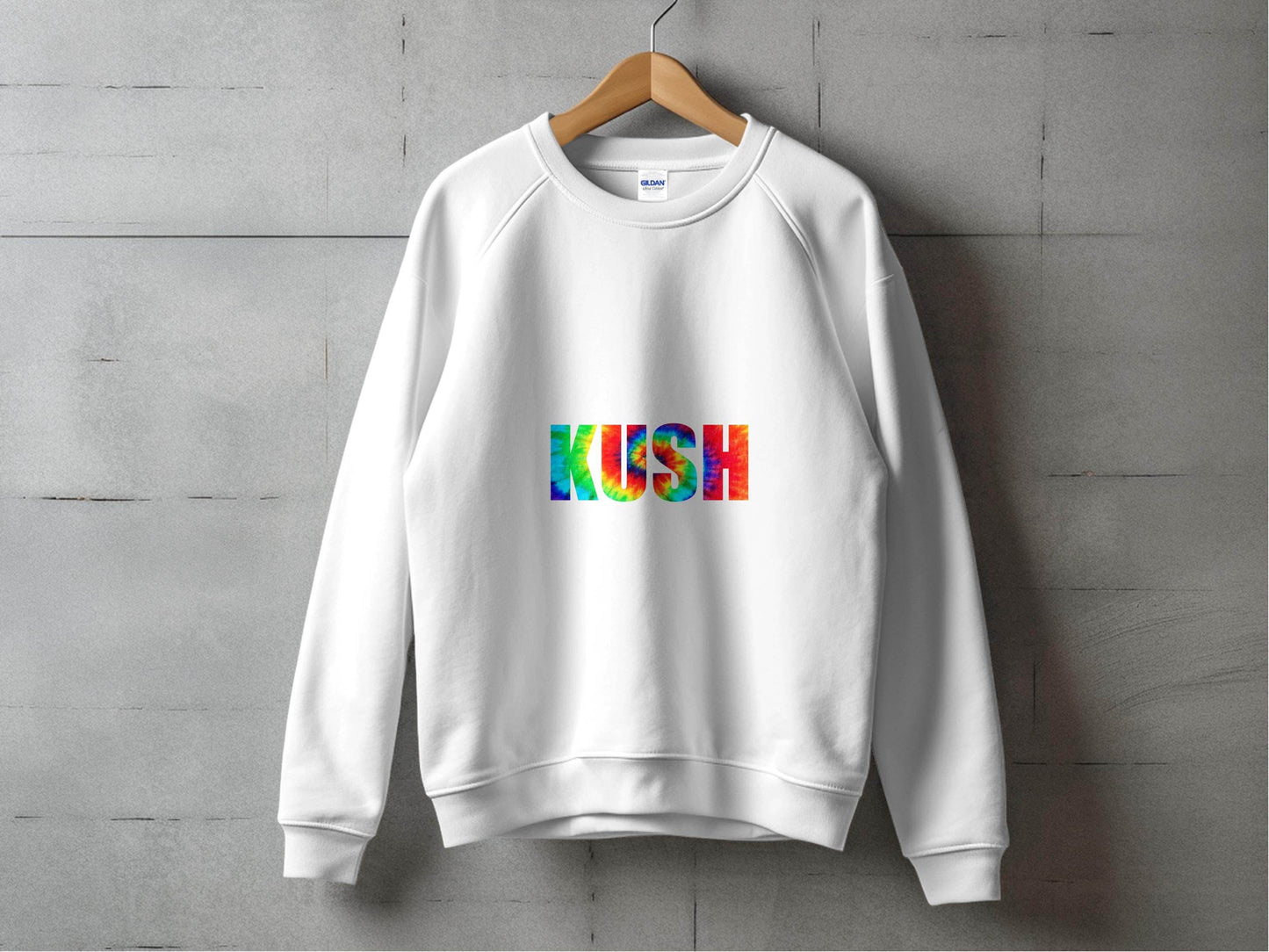 Kush Tie Dye Text Stylish Graphics Hoodie - Design & Vybe
