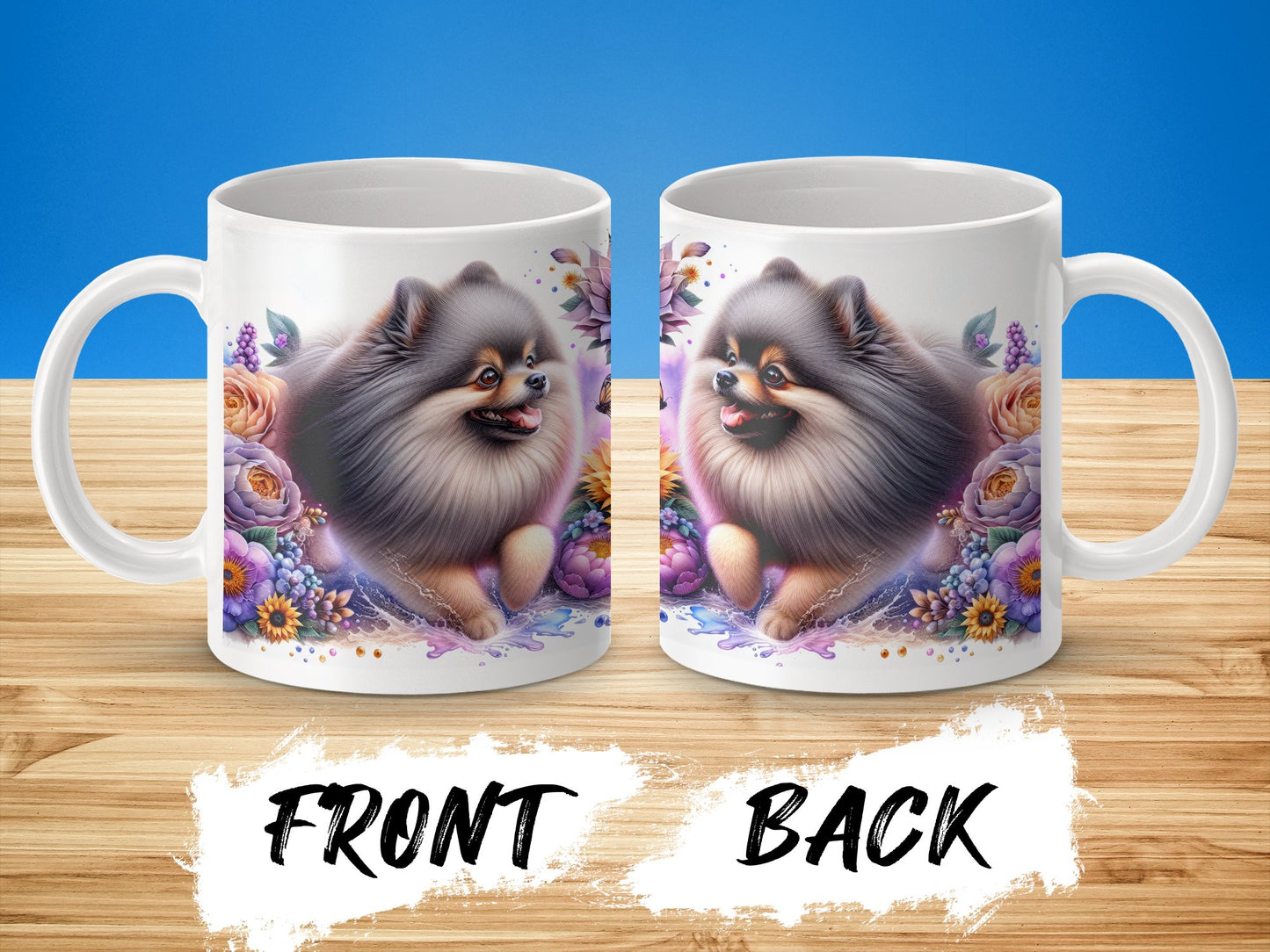Adorable Pomeranian Dog Art Design Coffee Mug product