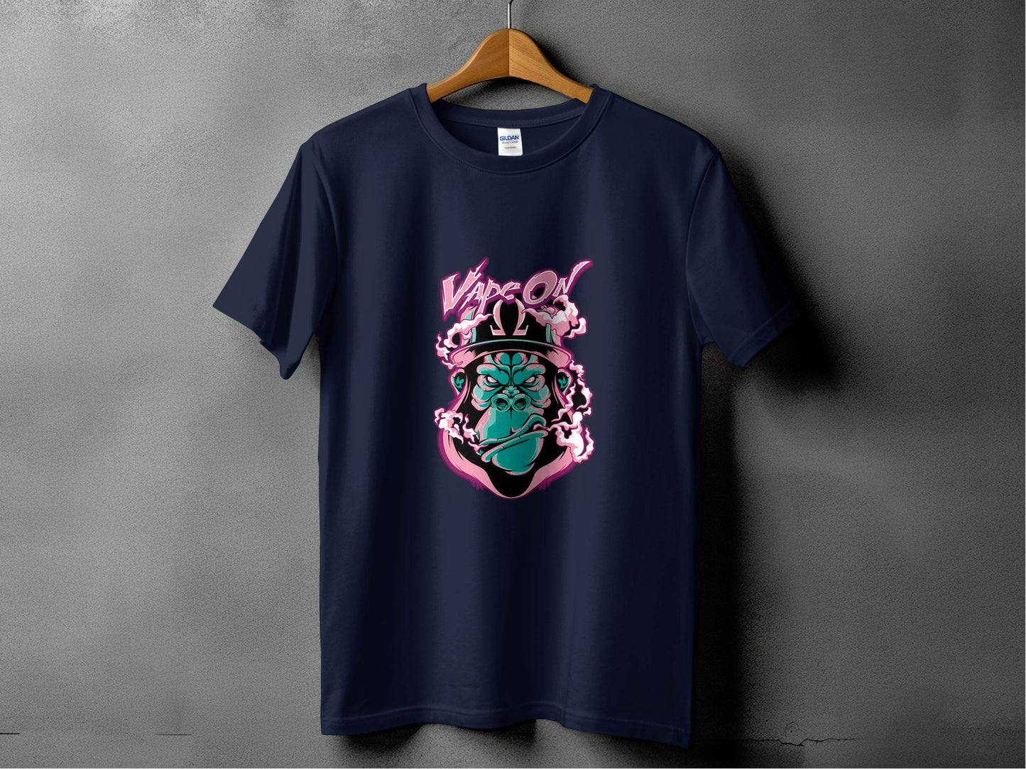 Vape On Gorilla with Premium Hat T-Shirt - Design & Vybe