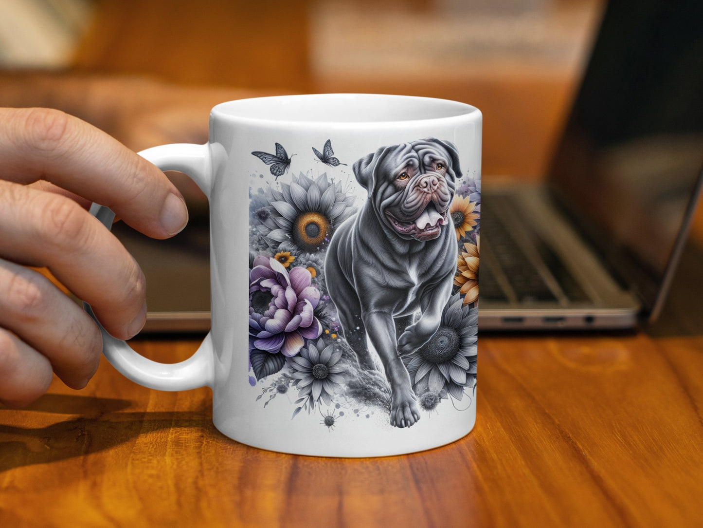Floral Dog Mug with Artistic Design coffee product