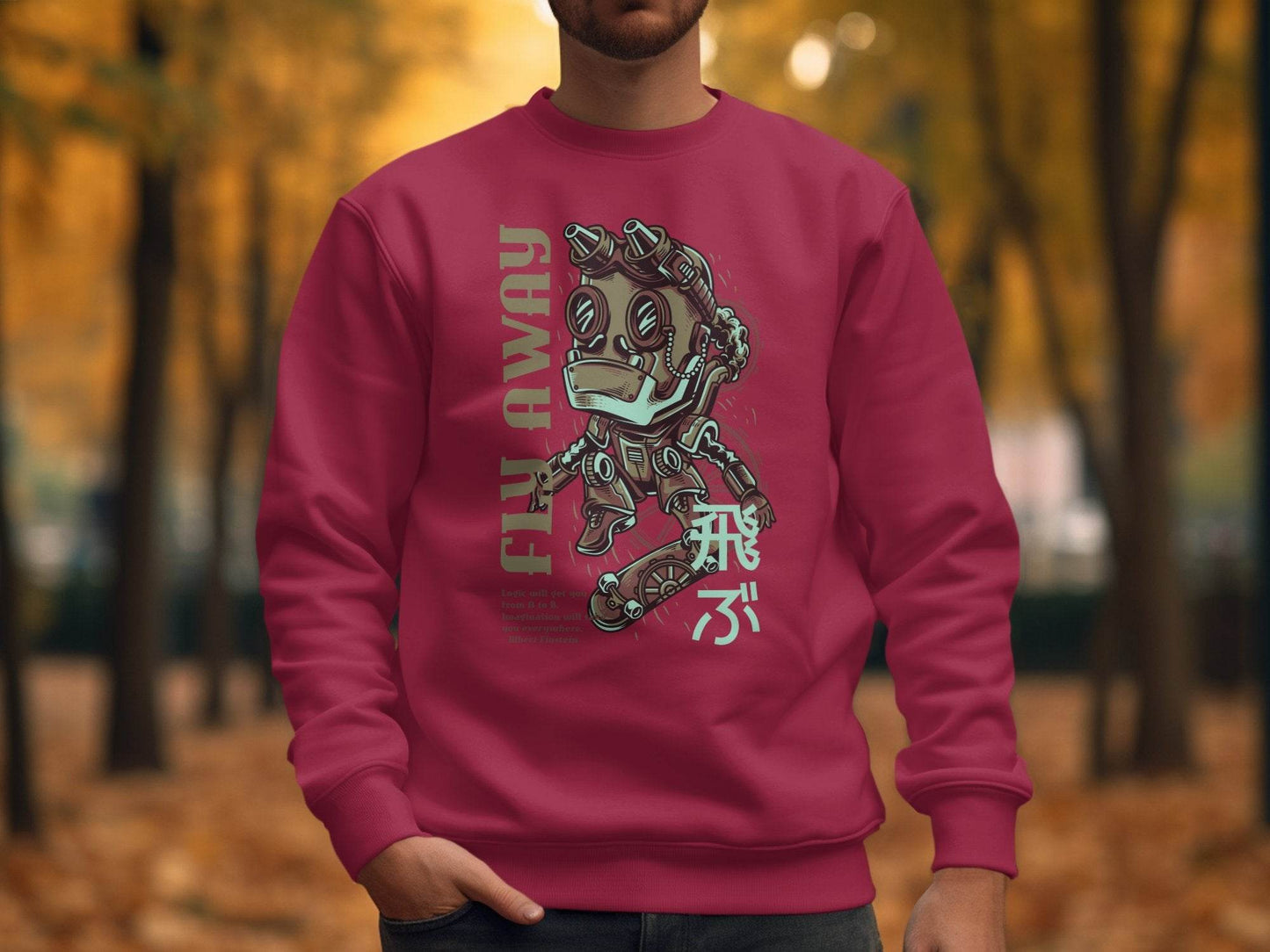 Fly Away Robot Design Featuring Einstein Quote Sweater - Design & Vybe
