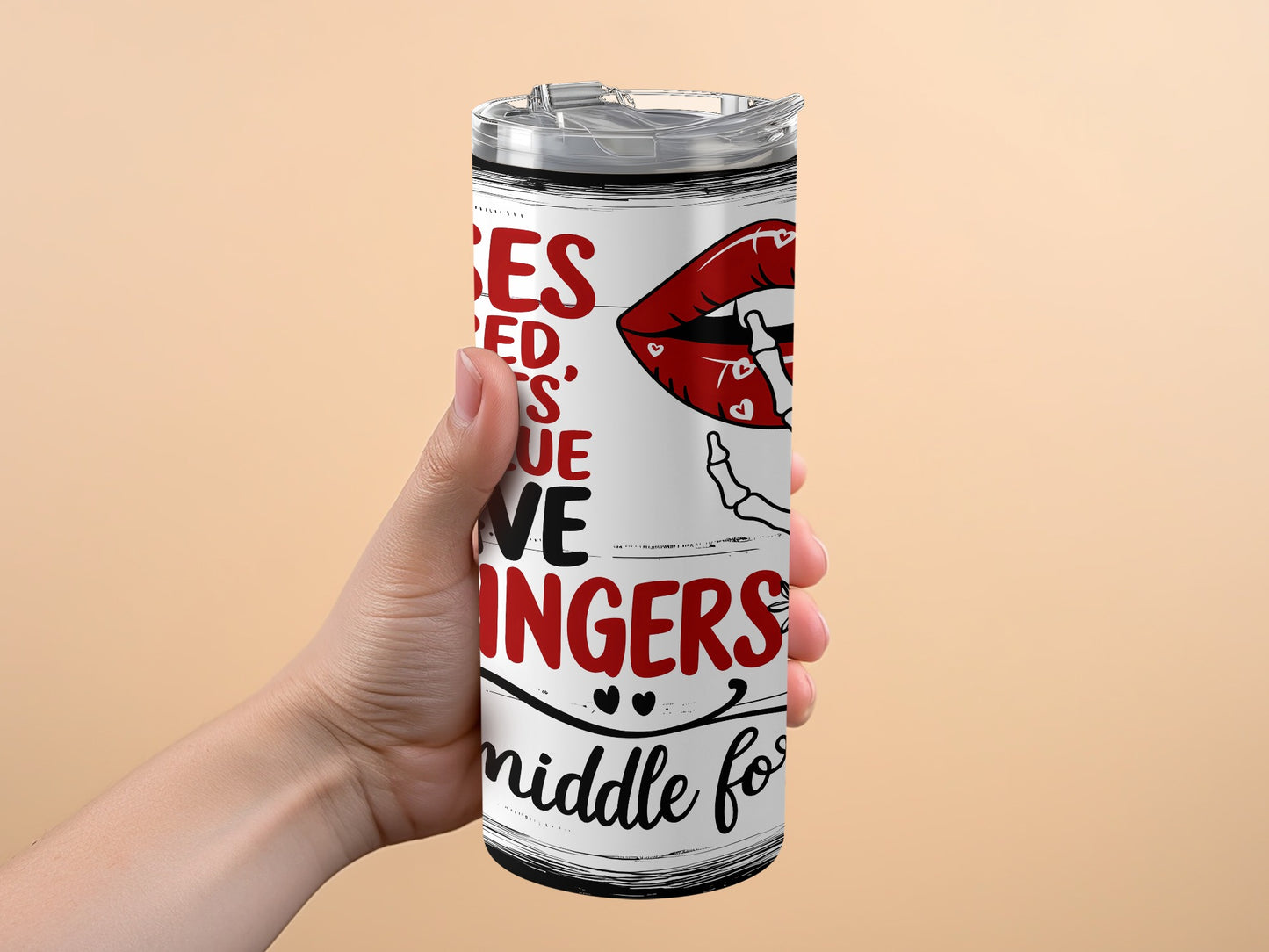 Red Lips and Quote Design Insulated Tumbler product