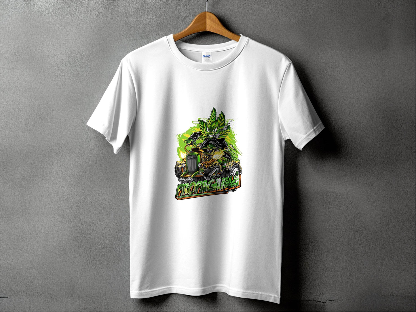 Propaganja Leaf Hot Rod Rider Graphic Print Design T-Shirt - Design & Vybe