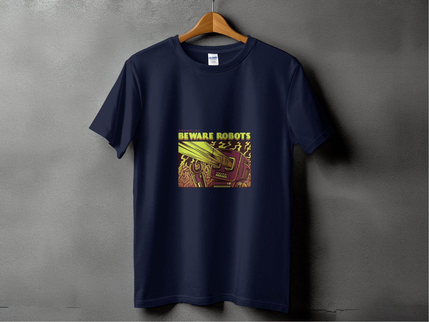 Retro Robot Invasion Graphic Beware Robots T-Shirts - Design & Vybe