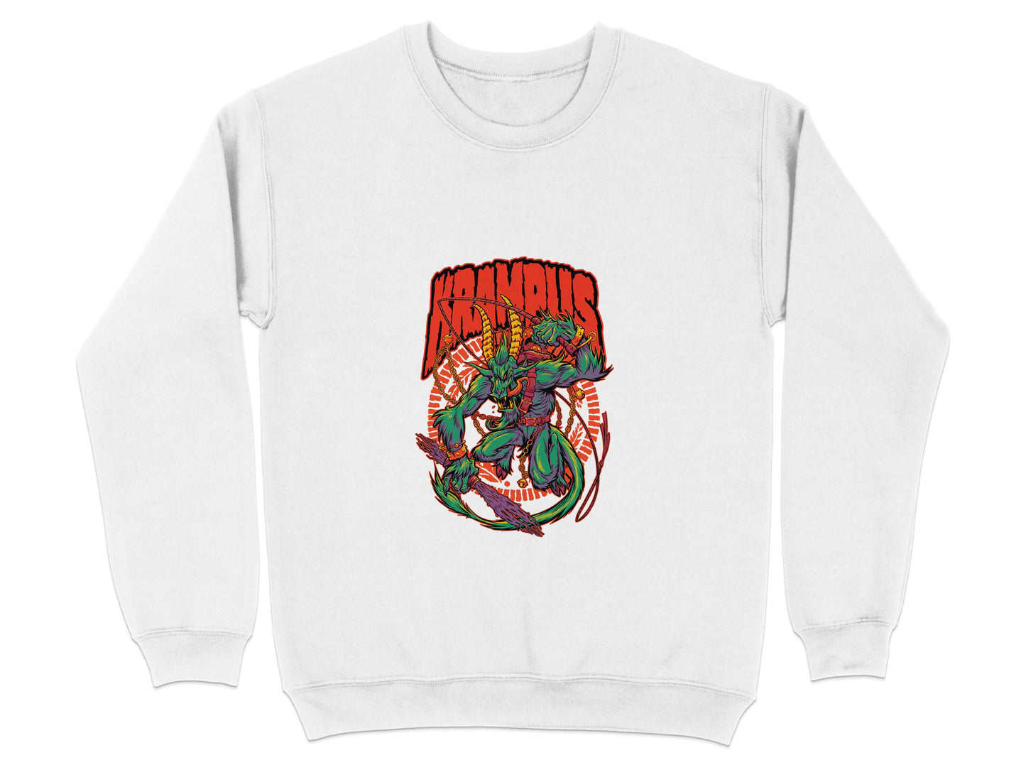Krampus Holiday Sweatshirt Vintage Style Pullover product type