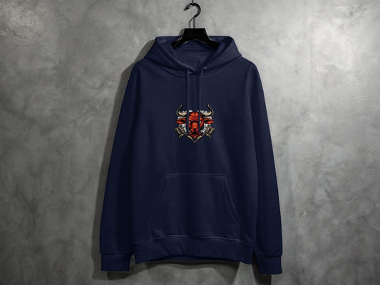 Tattooed Bull Power Design Cool Graphic Vector Art Hoodie - Design & Vybe