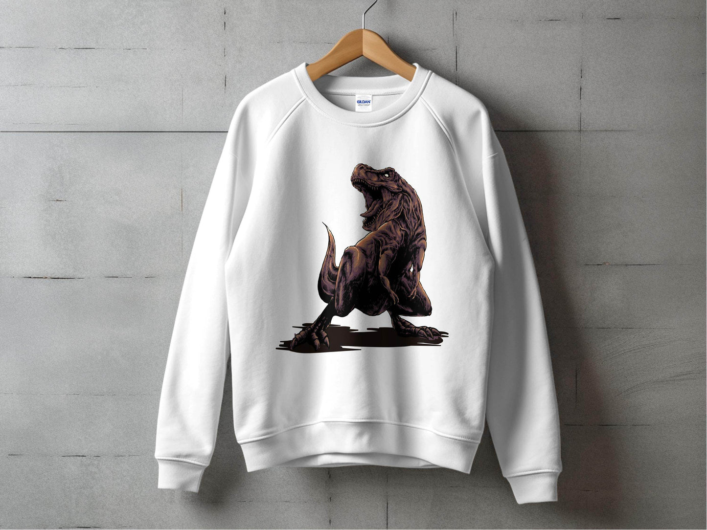 Fierce T-Rex Roaring Dinosaur Graphic Sweater - Design & Vybe