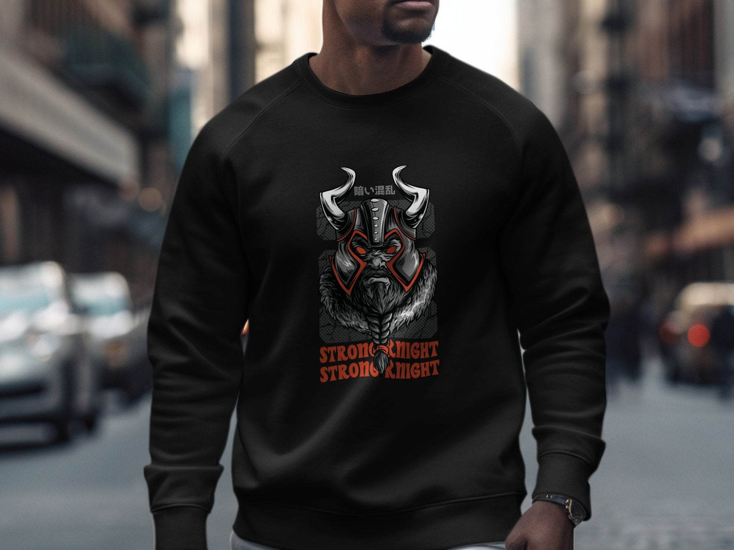 Strong Knight Samurai Graphic Funny Art Style Sweater - Design & Vybe