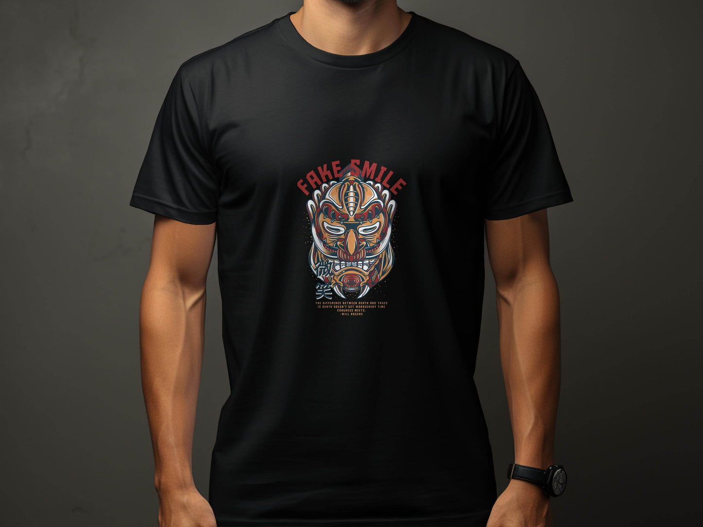 Fake Smile Graphic Illustration Design for Unisex T-Shirt - Design & Vybe