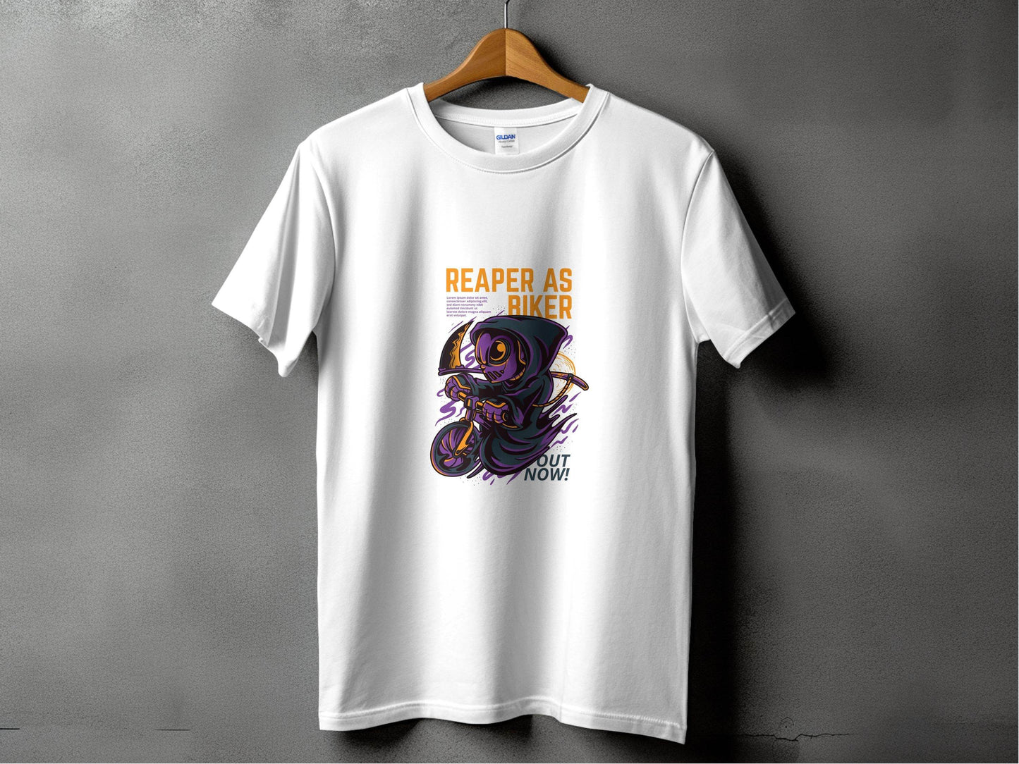 Reaper As Biker Death Riding Motorcycle Graphic T-Shirt - Design & Vybe