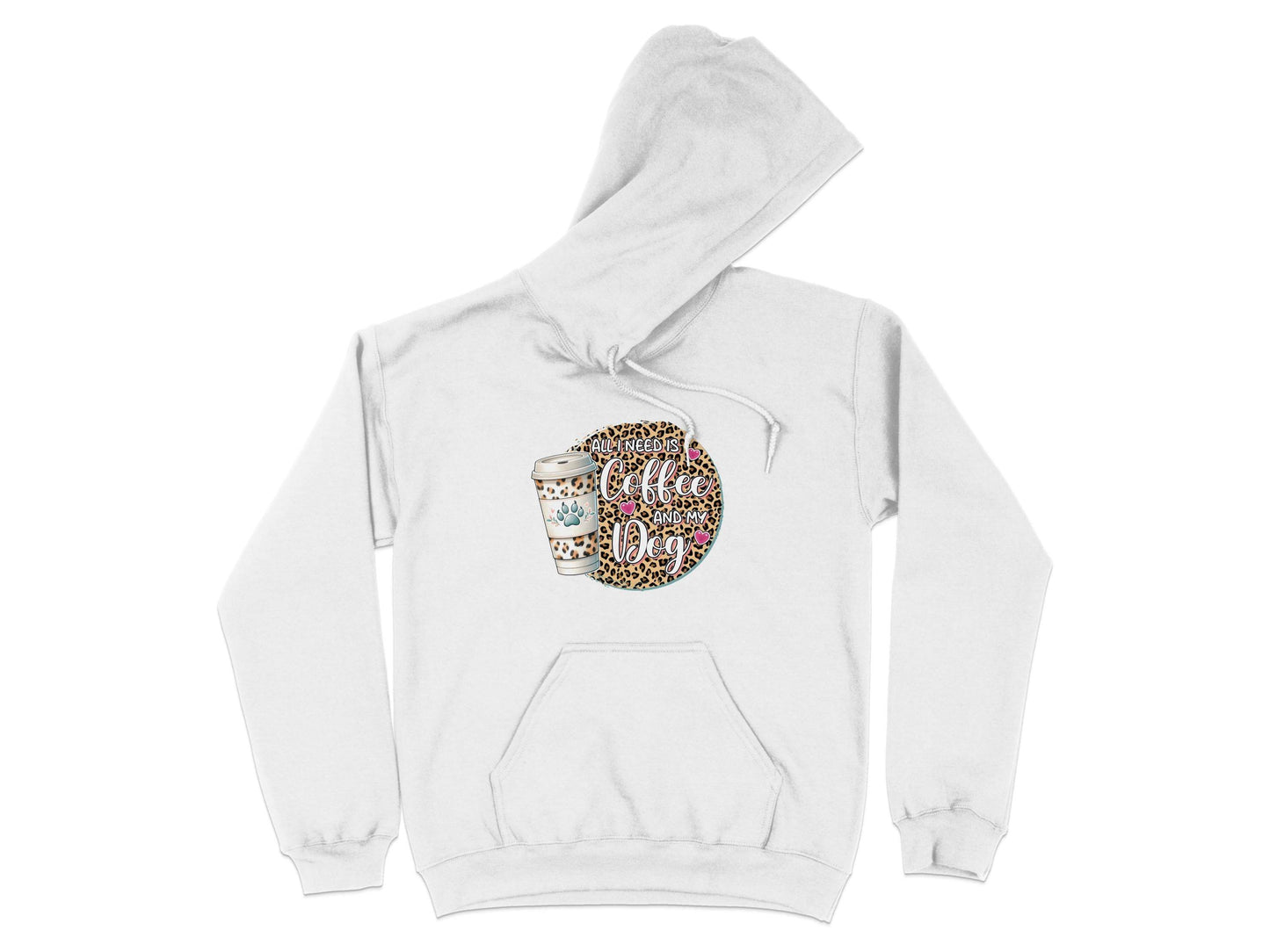 All I Need Is Coffee and My Dog Funny Quote Hoodie - Design & Vybe
