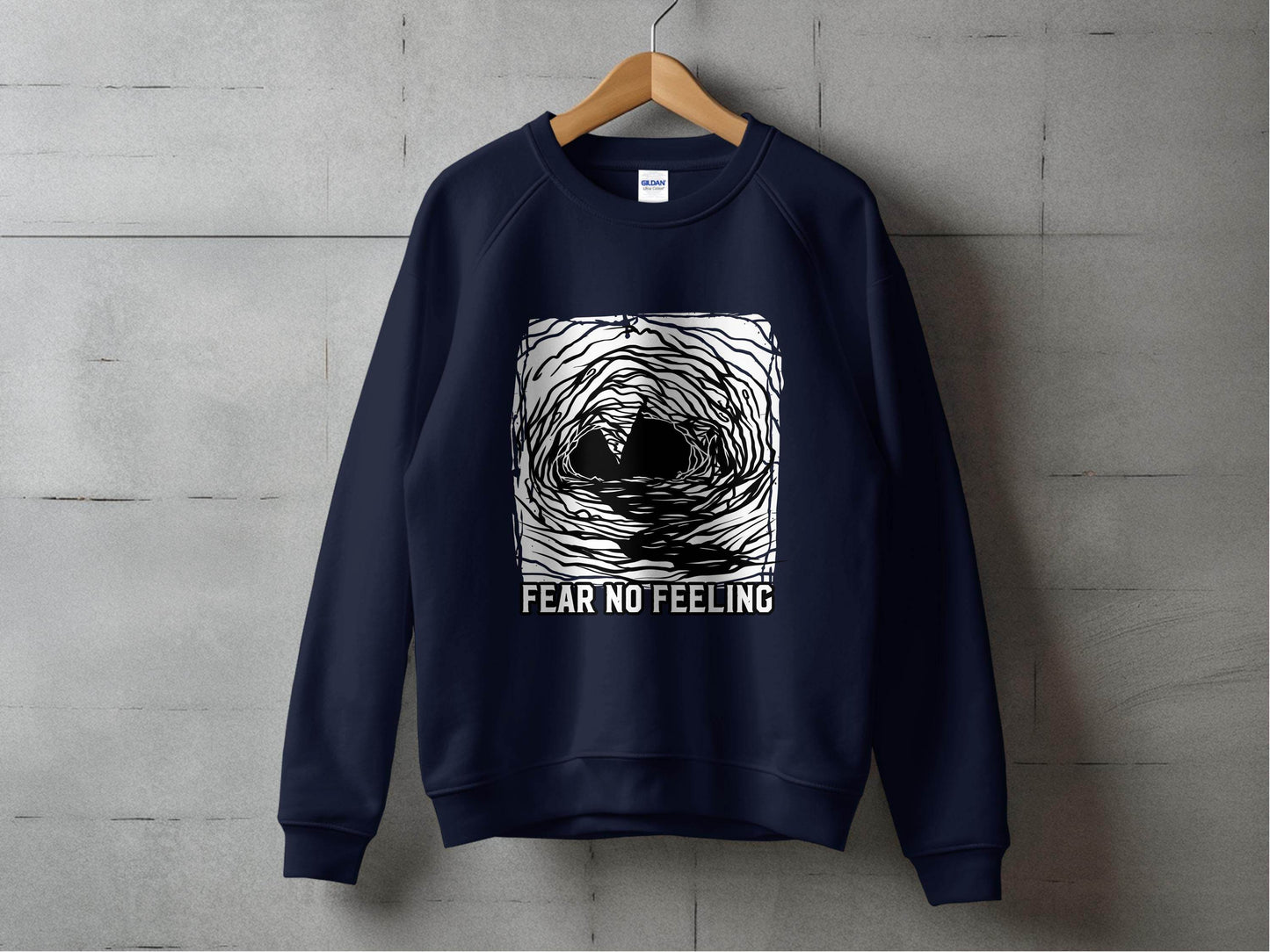 Fear No Feeling Artistic Graphic Sweater - Design & Vybe