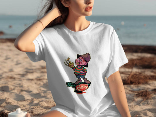 Freddy Keebler Halloween Horror Funny Parody Style T-Shirt - Design & Vybe
