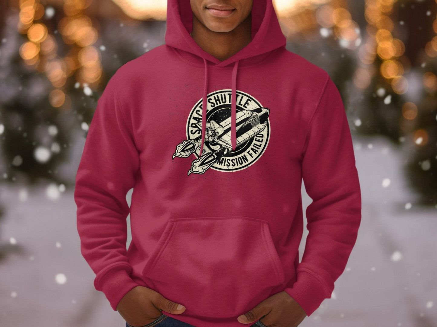 Space Shuttle Mission Failed Graphic Print Hoodie - Design & Vybe