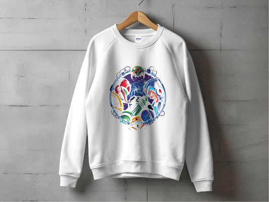 Metroid Meets Mega Man Character Design in Space Sweater - Design & Vybe