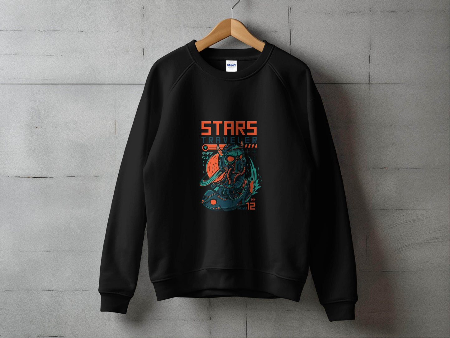 Stars Traveler Numb Twelve Graphic Cool Space Sweater - Design & Vybe