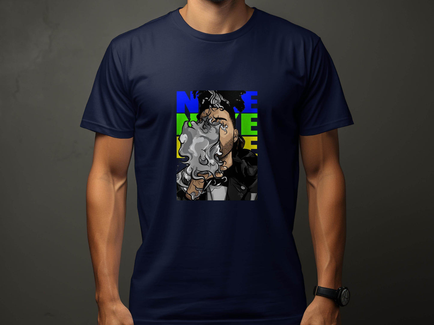 NEON Color Theme Abstract Art Smoke Design T-Shirt - Design & Vybe