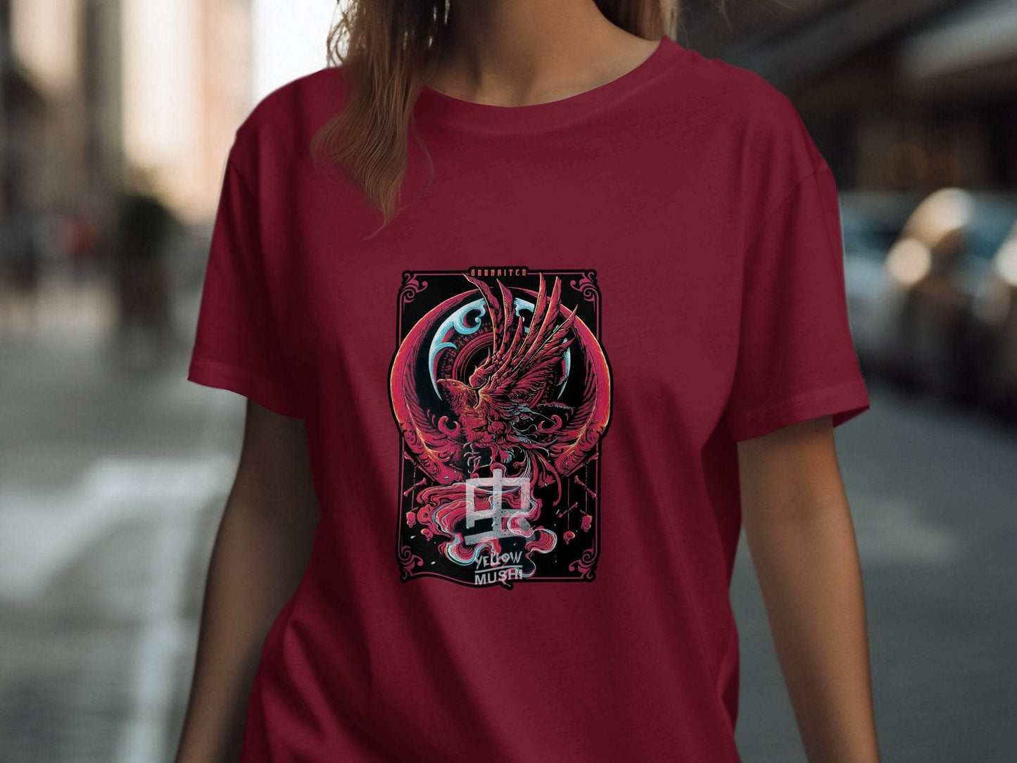 Soaraiten Yellow Mushi Artistic Design T-Shirt - Design & Vybe