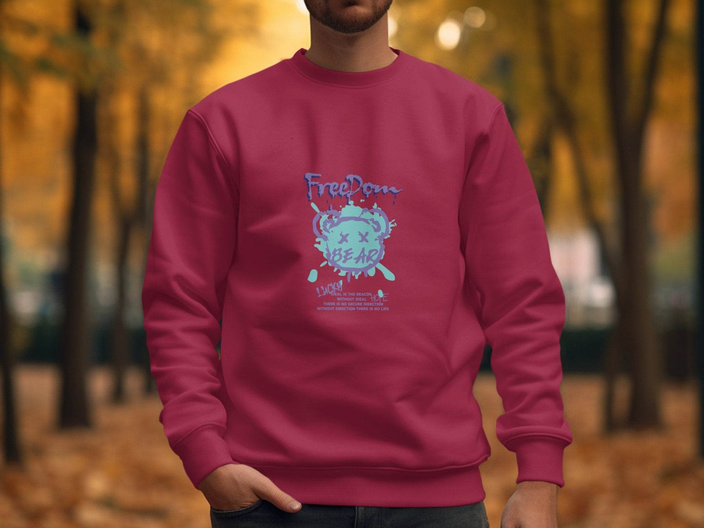Freedom Lucky Bear Ideal is the Beacon Graphic Sweater - Design & Vybe