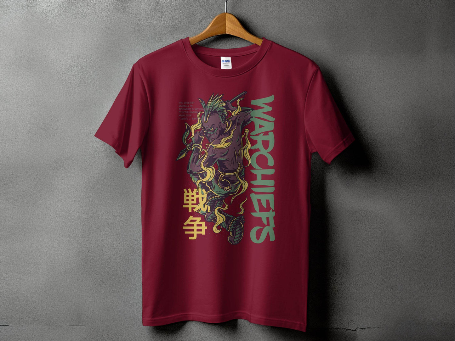 Warchiefs With Japanese Text Graphic Design T-Shirt - Design & Vybe