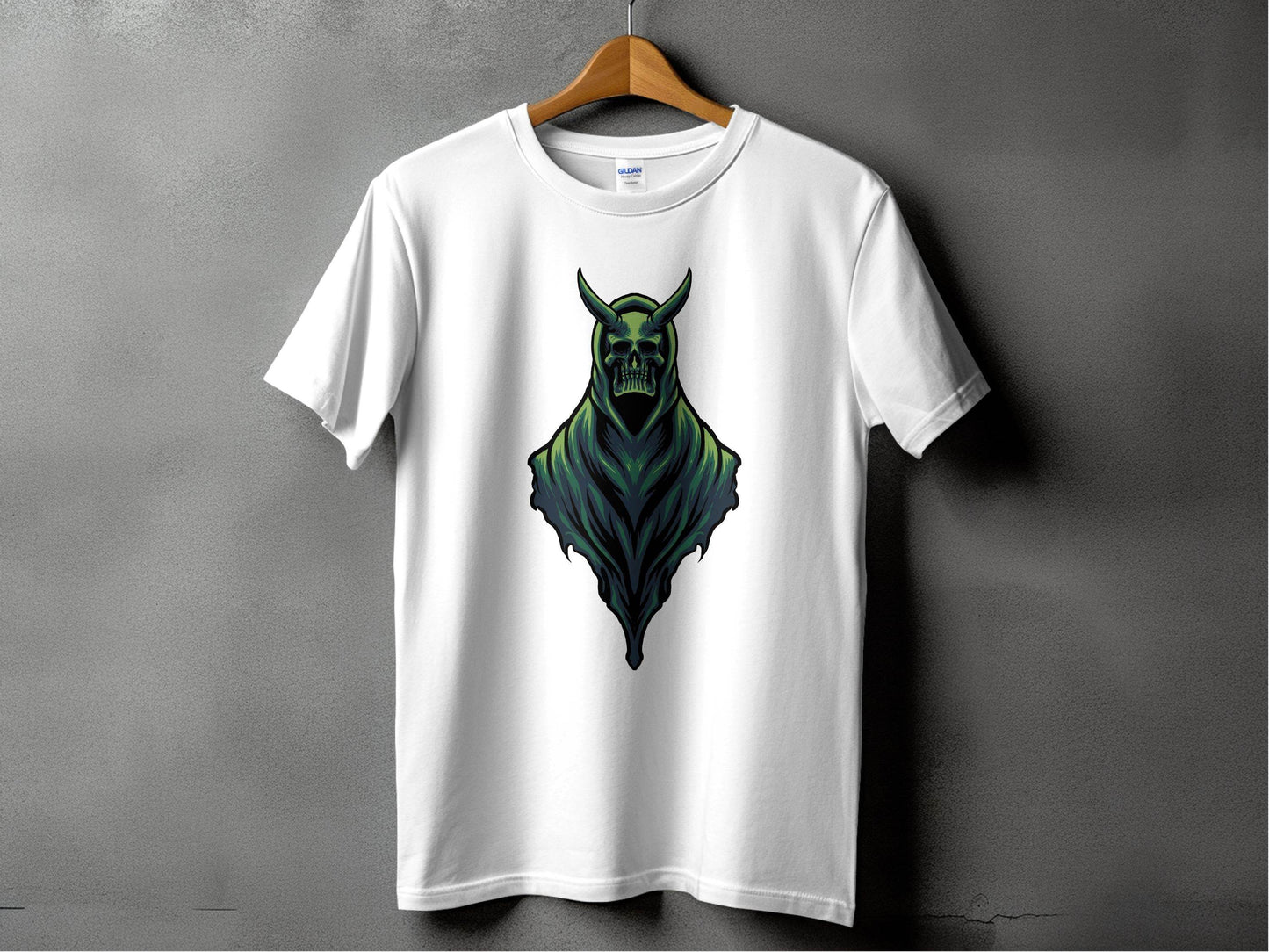 Gothic Hooded Skull Artwork Graphic T-Shirt - Design & Vybe