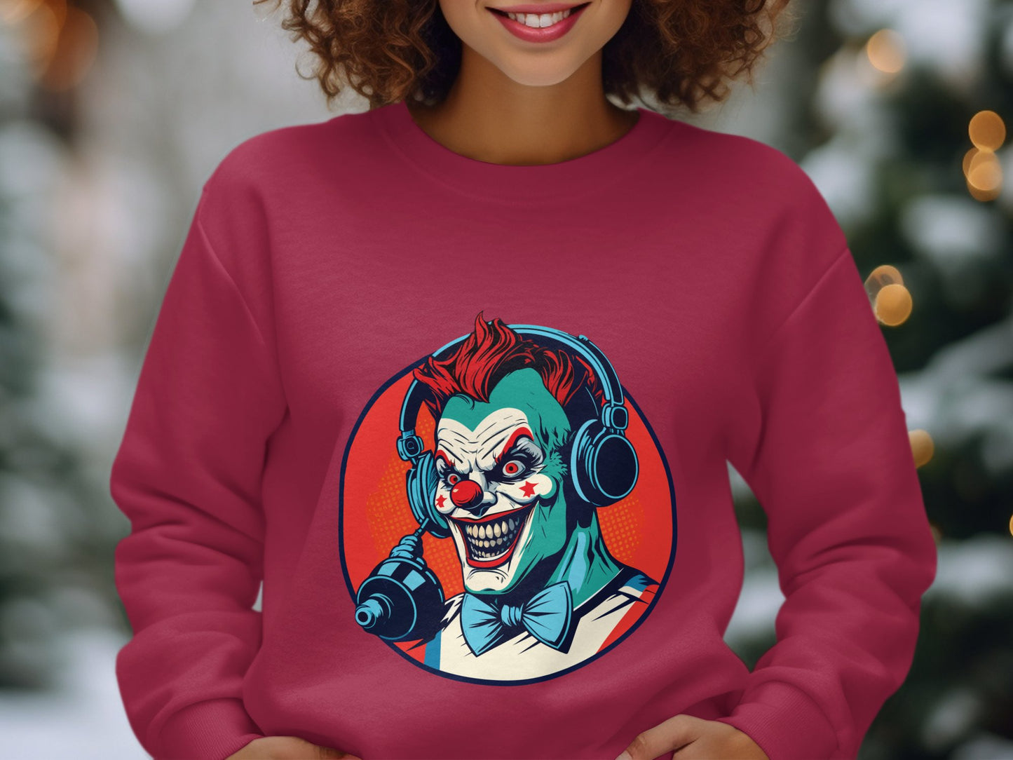 Vibrant Joker with Headphones Graphic Sweatshirt product