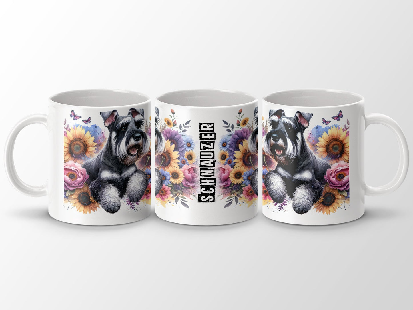 Schnauzer Dog Floral Design Coffee Mug product type