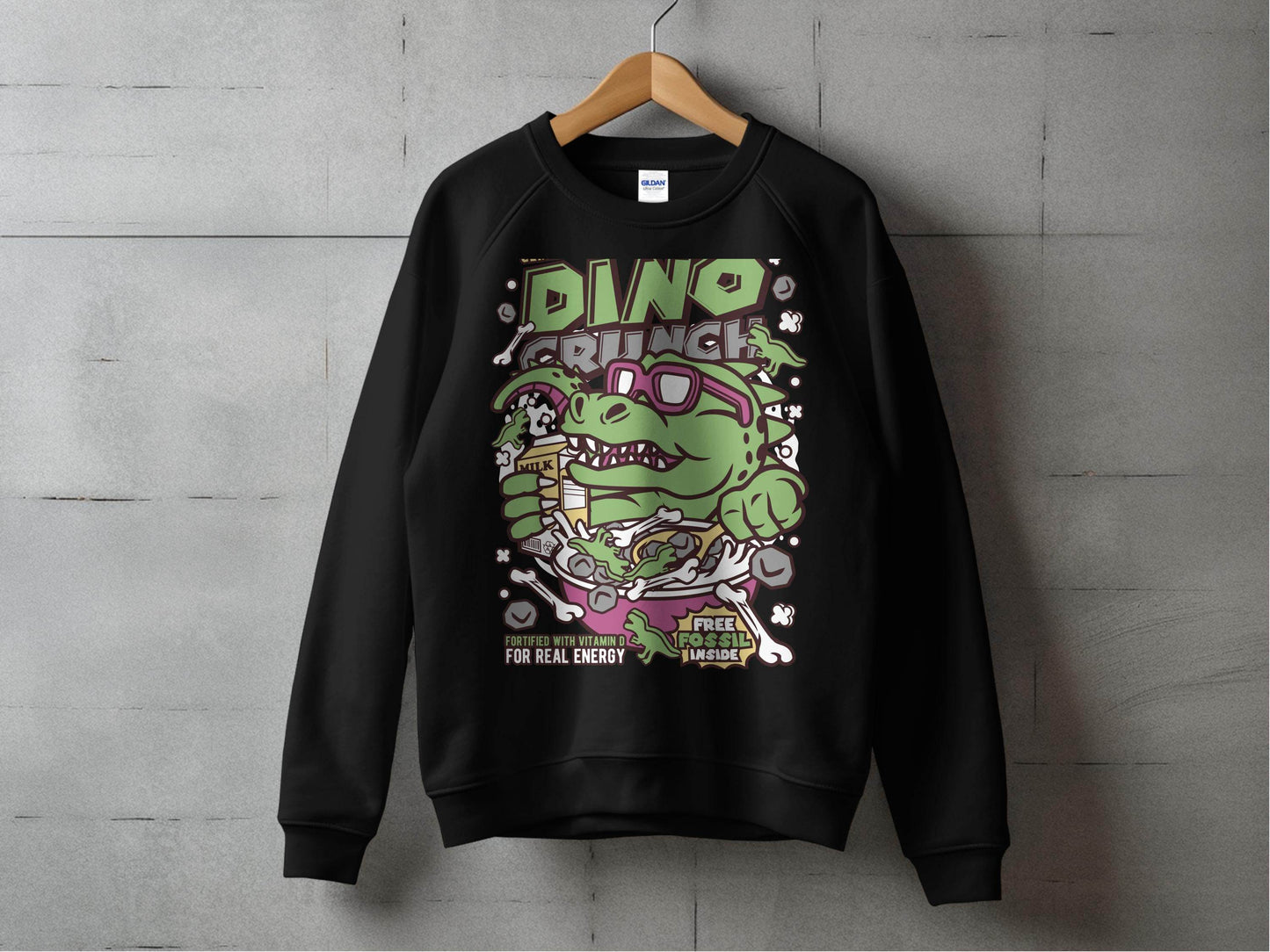 Dinosaur Cereal Crunch Tee for Fun Sweater - Design & Vybe