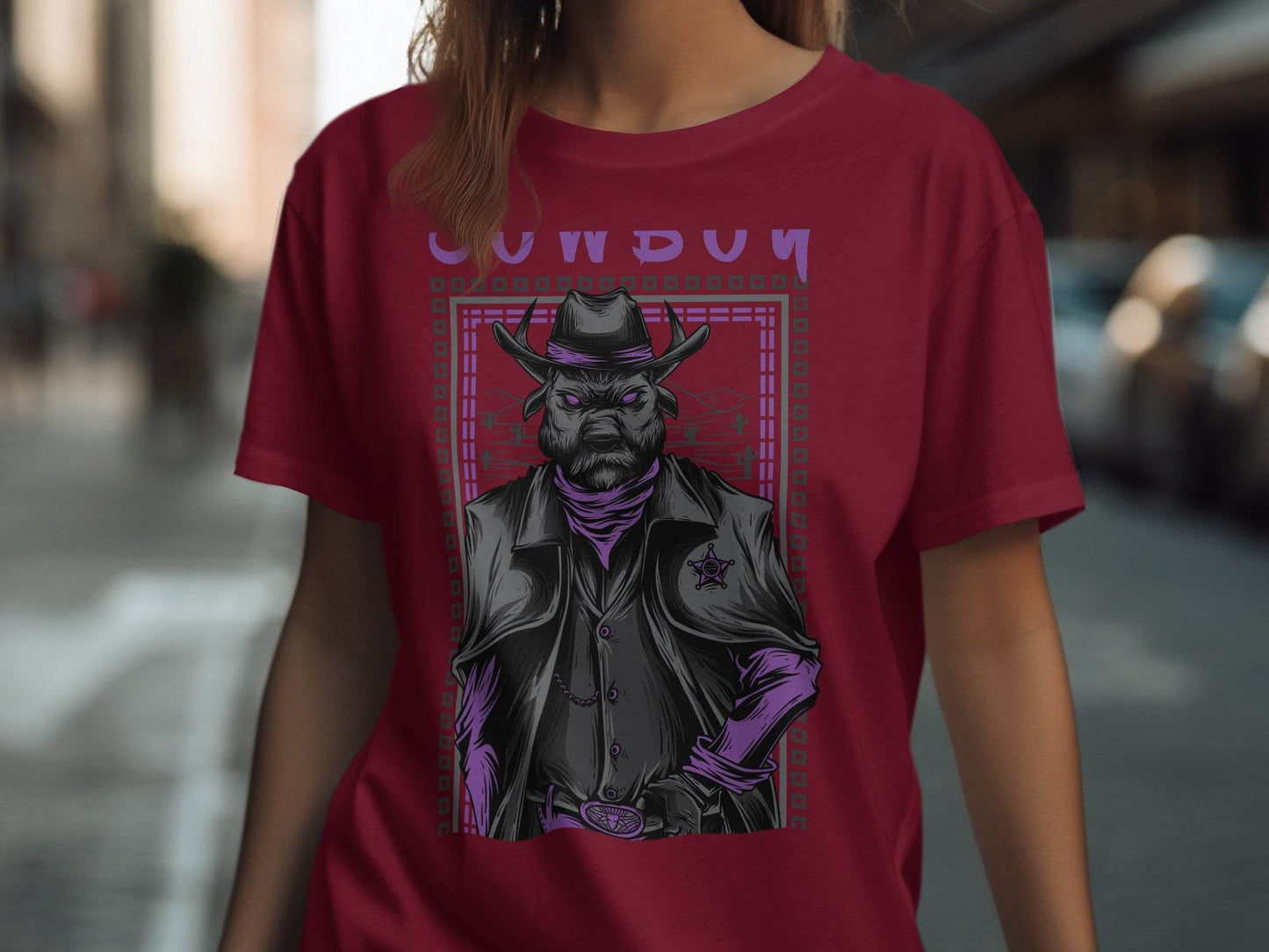 Warrior Cowboy With Attitude Graphic Apparel T-Shirt - Design & Vybe
