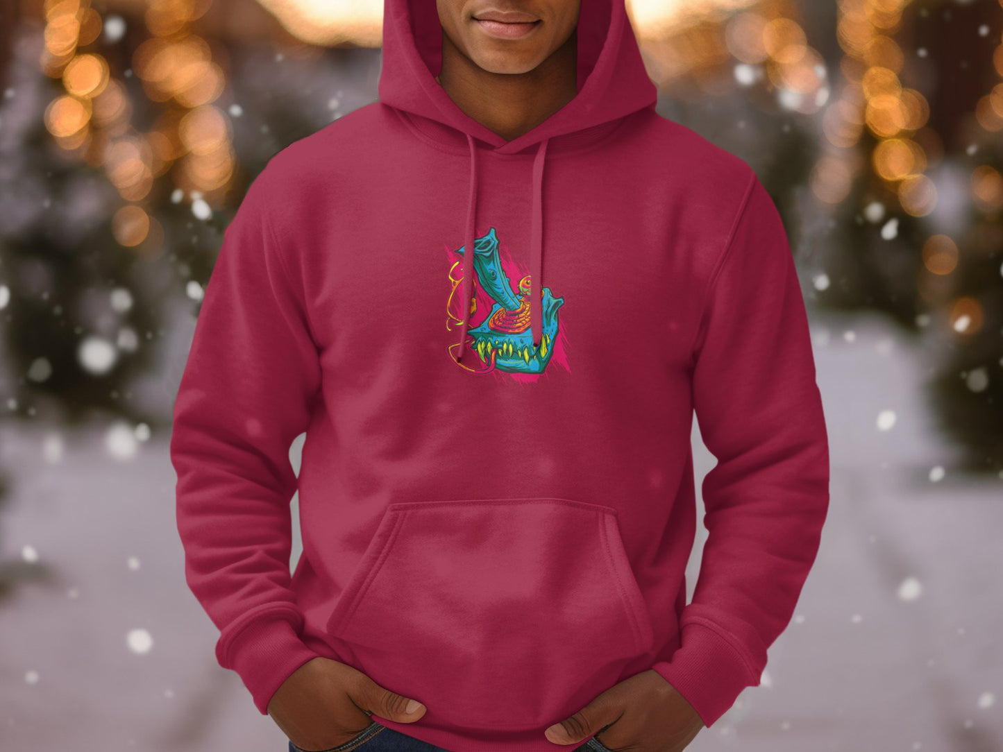 Vibrant Fish Design Winter Hoodie product
