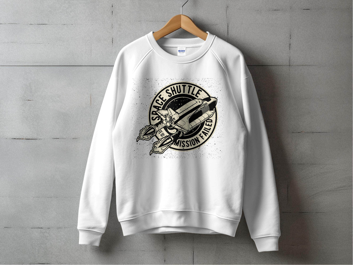 Space Shuttle Mission Failed Graphic Print Sweater - Design & Vybe