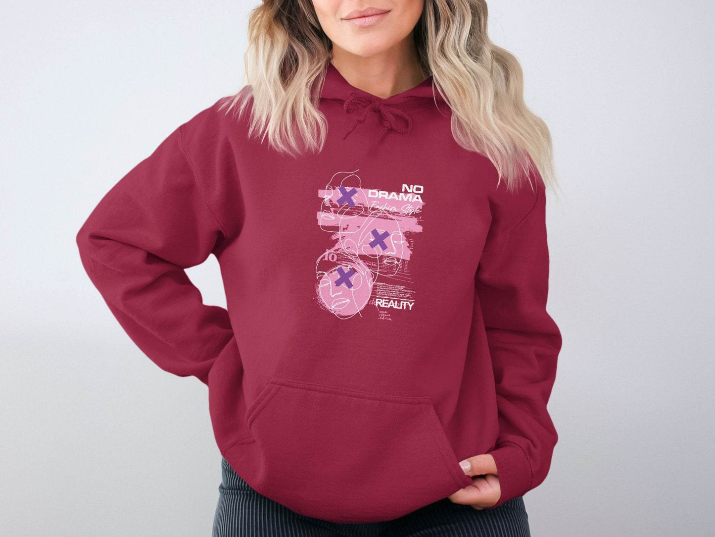 No Drama Fashion Style Reality Art Graphic Hoodie - Design & Vybe